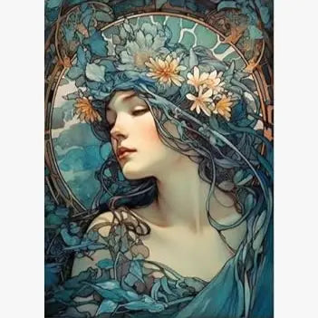 Set of 8 Magnets - Blue Ladies of the Lake