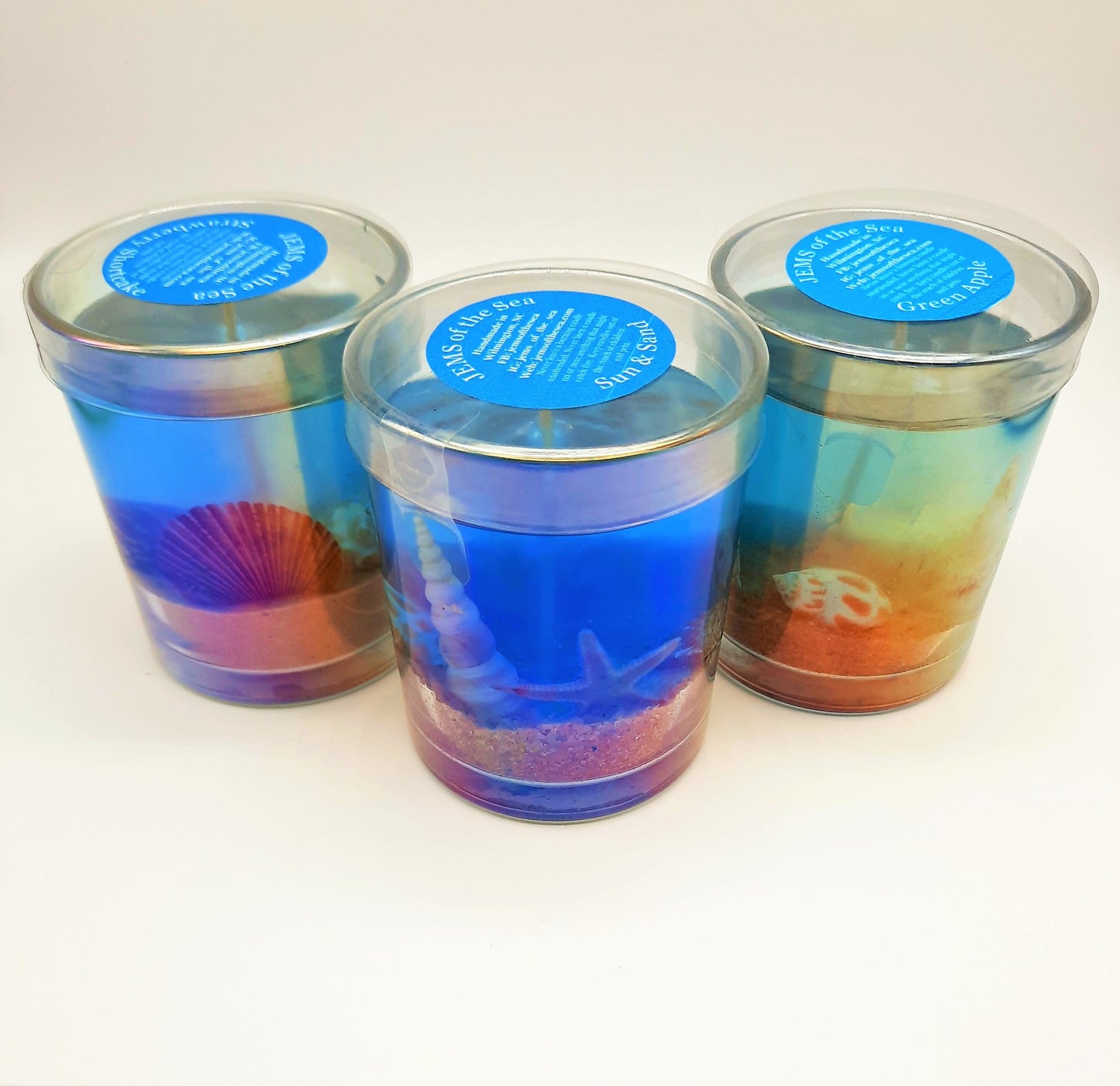 Seascape Gel Candle - Scented - Real Sand & Shells - 8 oz