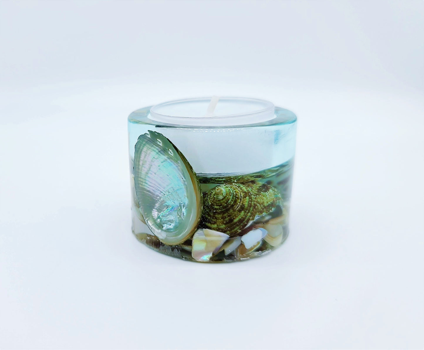 Round Seascape Candle Holder