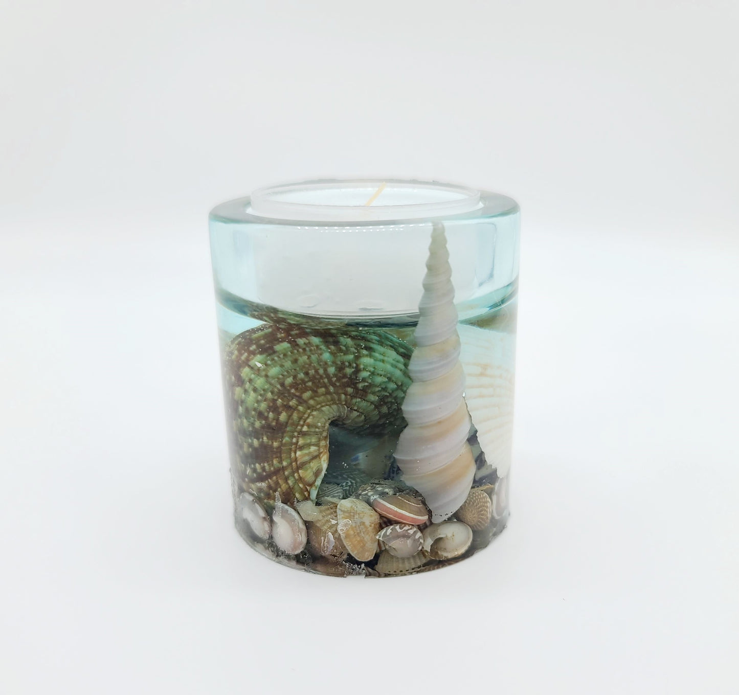 Round Seascape Candle Holder