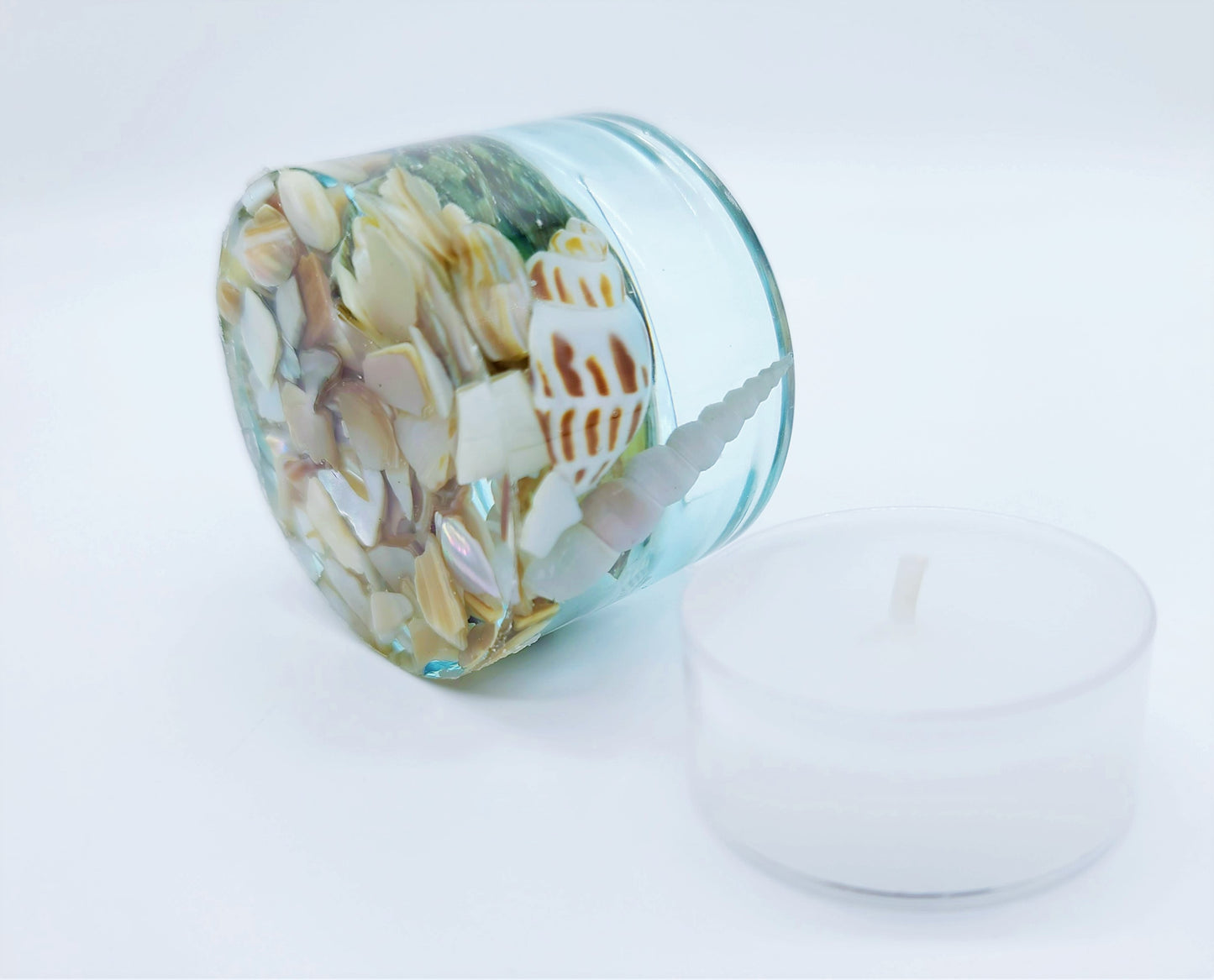 Round Seascape Candle Holder