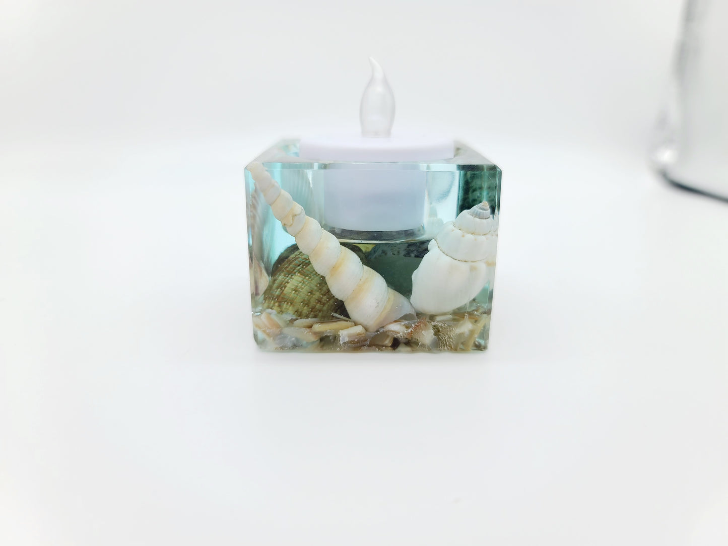 Square Seascape Candle Holder