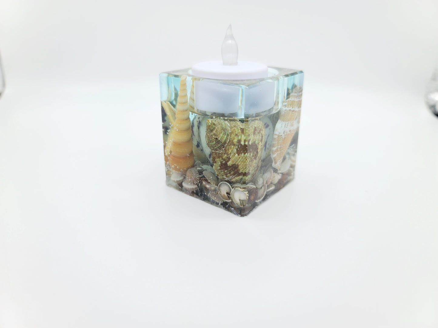 Square Seascape Candle Holder