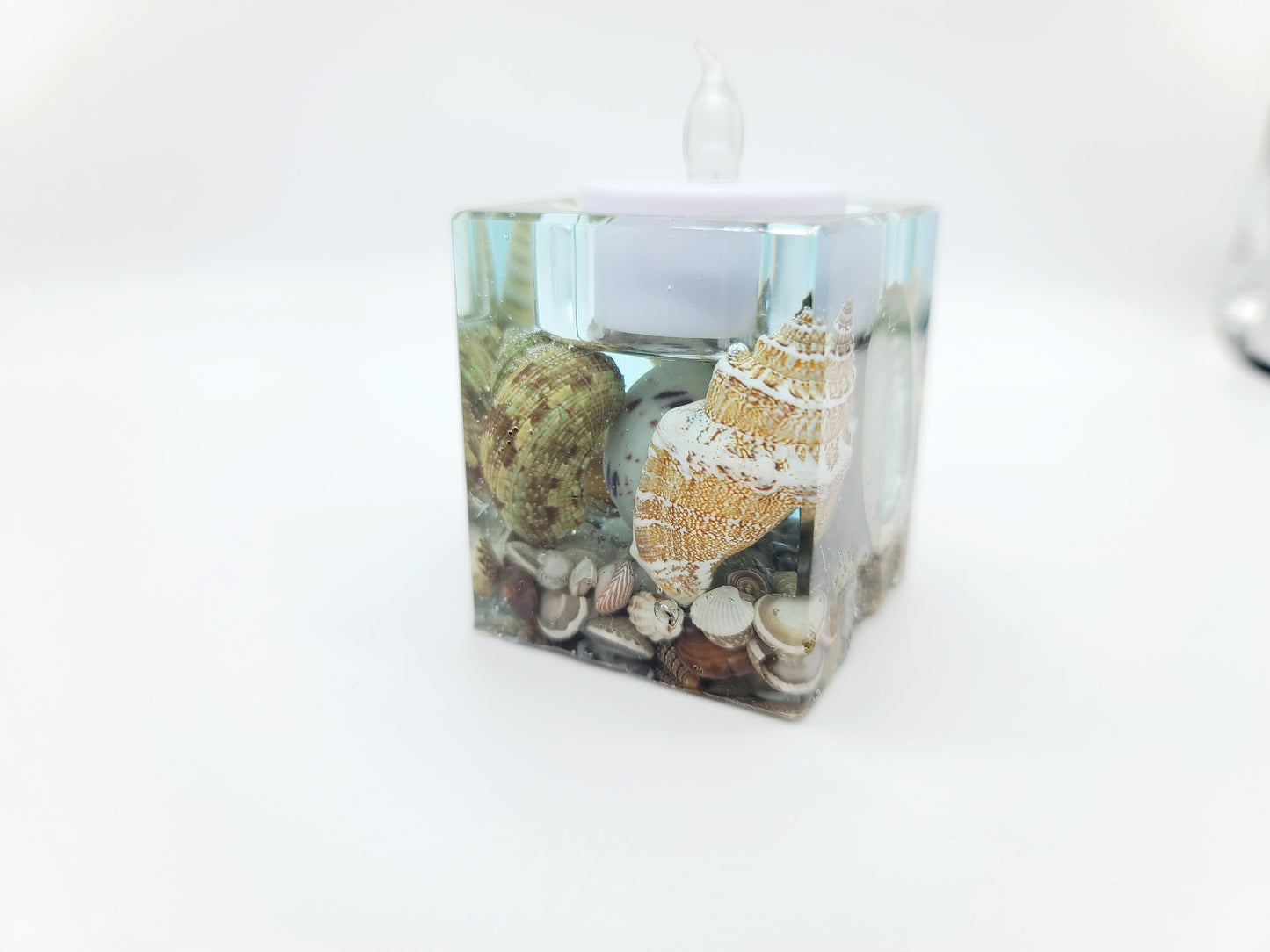 Square Seascape Candle Holder