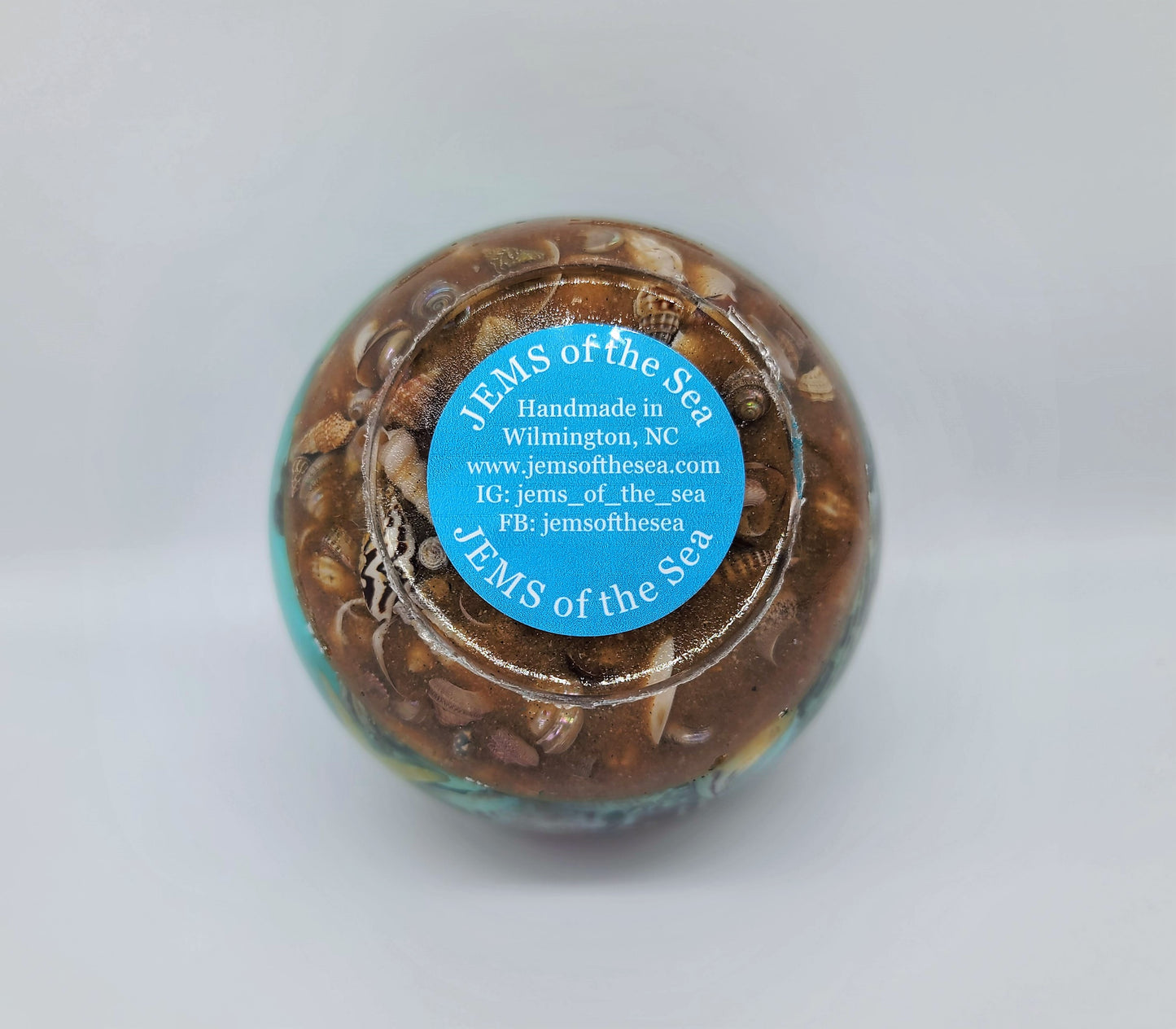 Medium Spherical / Round Seascape Candle Holder