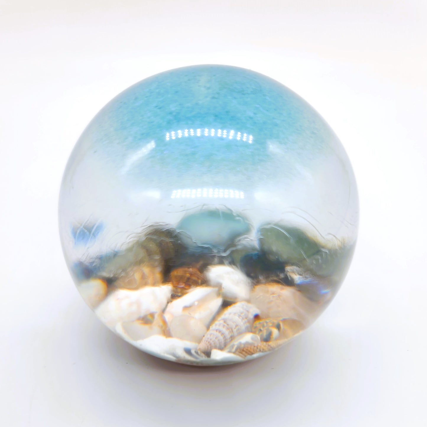 Ocean Themed Sphere Made w/ Eco-Friendly Epoxy Resin