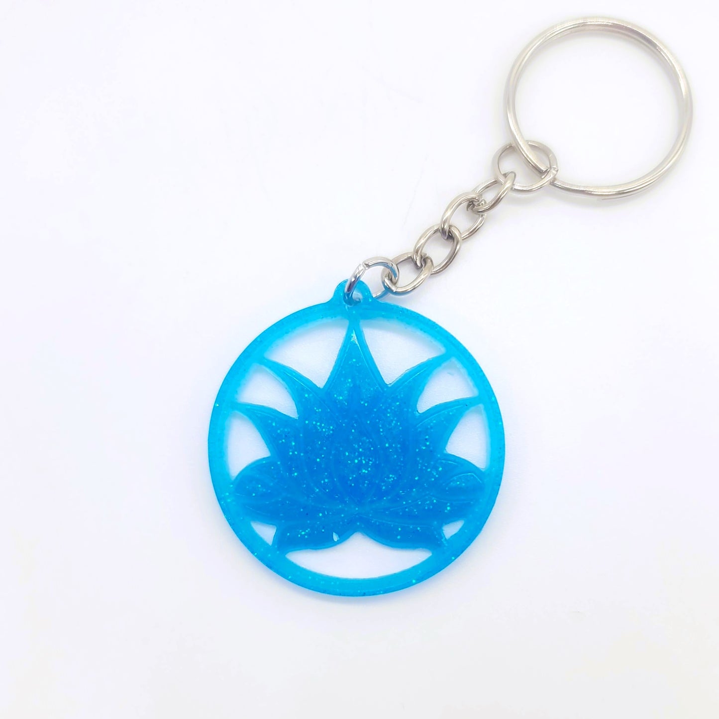 Lotus Flower Shaped Key Chain - Eco-Friendly Resin