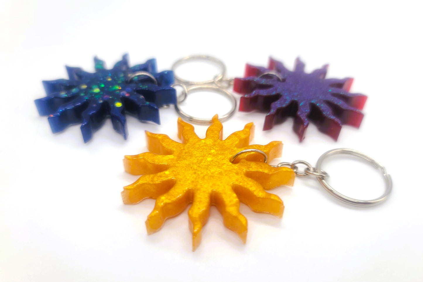 Eco-Friendly Resin Tribal Sun Key Chain