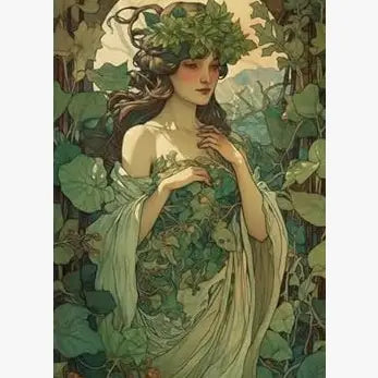 Set of 8 Magnets - Green Woodland Fairies