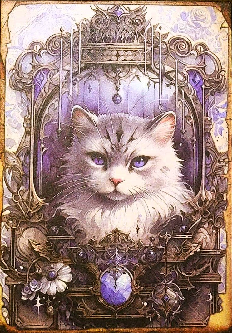 Purple Witches - Set of 10 4" x 6" Decoupage Wood Wall Panels