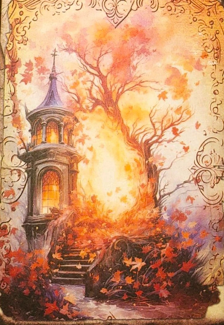 Fiery Red Witches-Set of 10 4" x 6" Decoupage Wood Panels