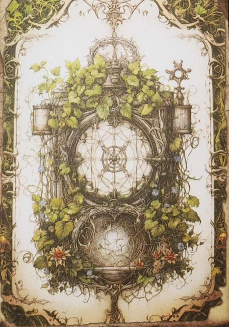 White Witches - Set of 10 4" x 6" Decoupage Wood Wall Panels