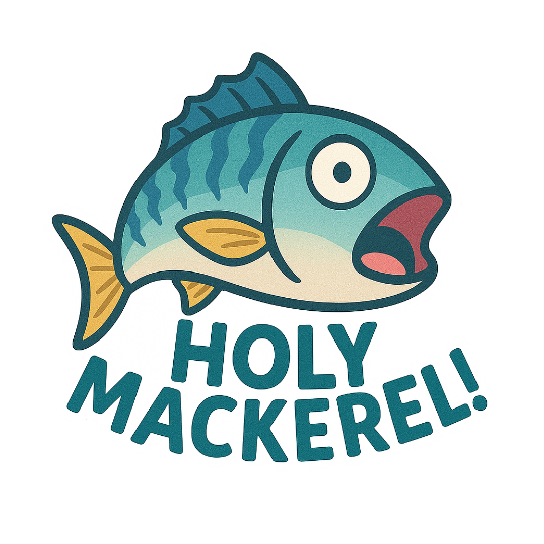 "Holy Mackerel" Funny Sarcastic Fish Sticker