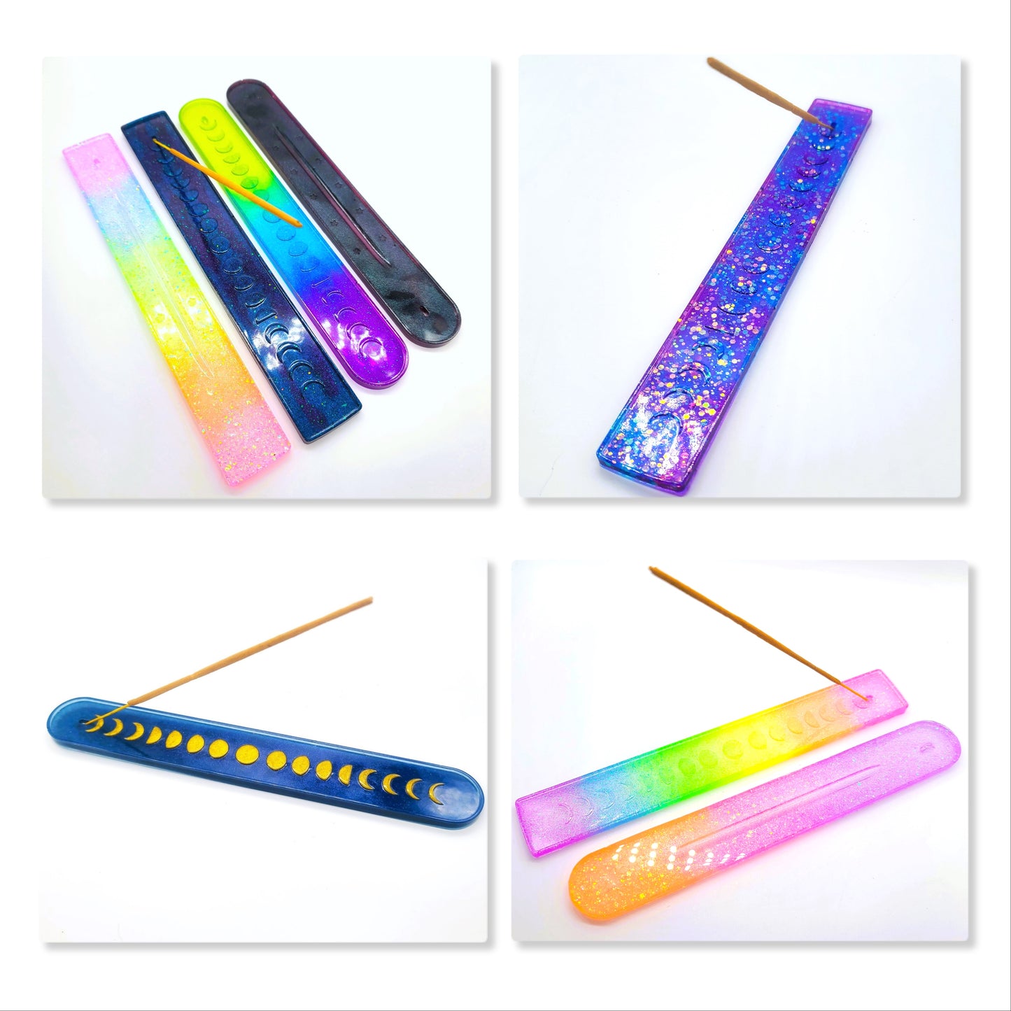 Resin Incense Burner - Made with Resin & Color-Shift Mica