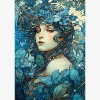Set of 8 Magnets - Blue Ladies of the Lake