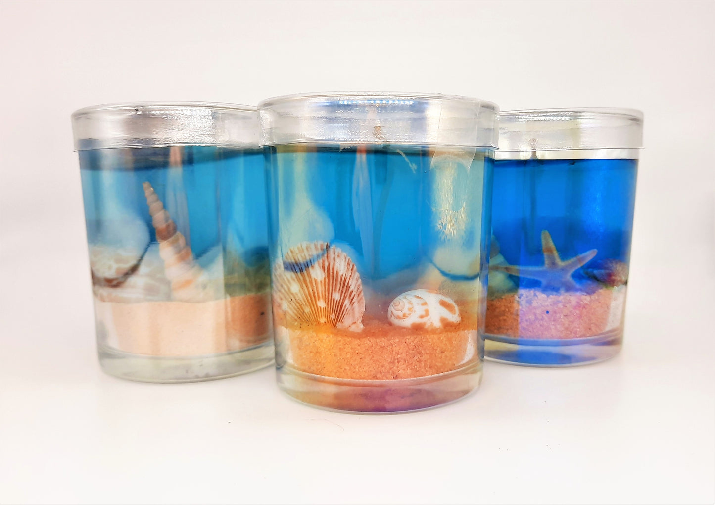 Seascape Gel Candle - Scented - Real Sand & Shells - 8 oz