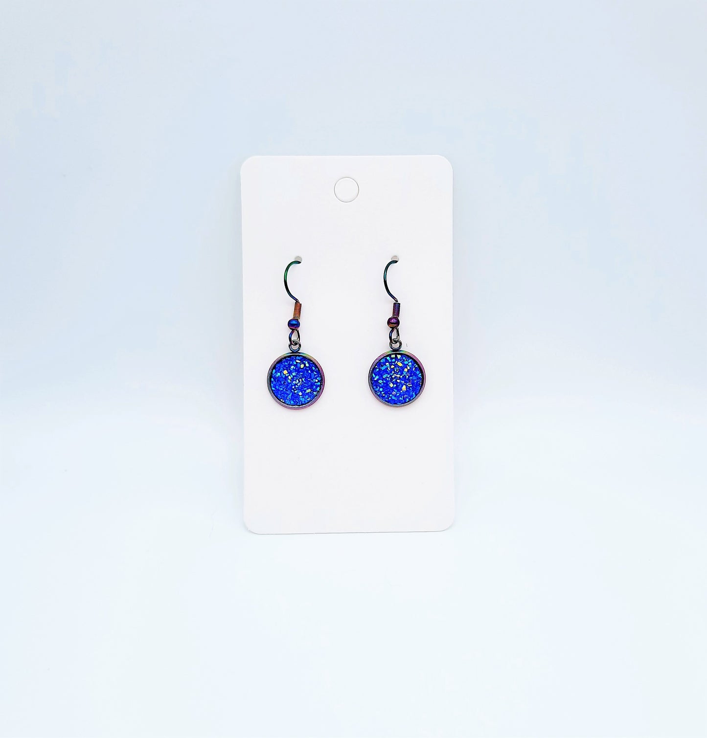 Iridescent Druzy Stone Earrings