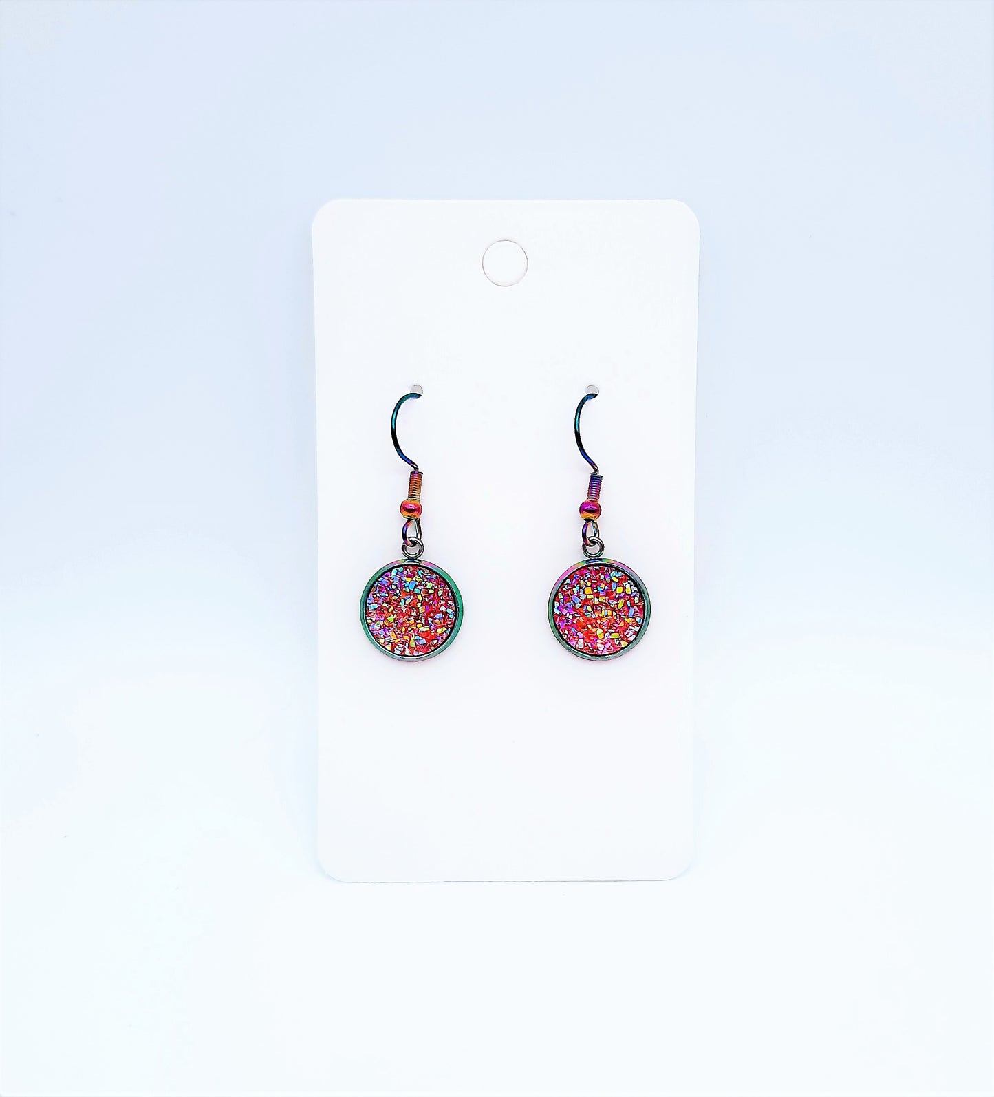 Iridescent Druzy Stone Earrings