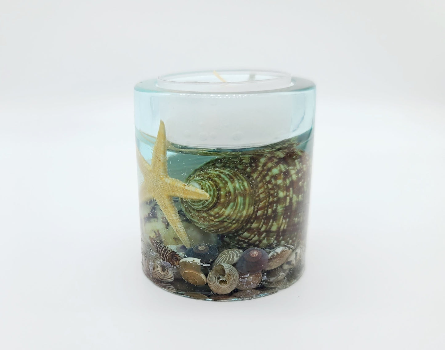 Round Seascape Candle Holder