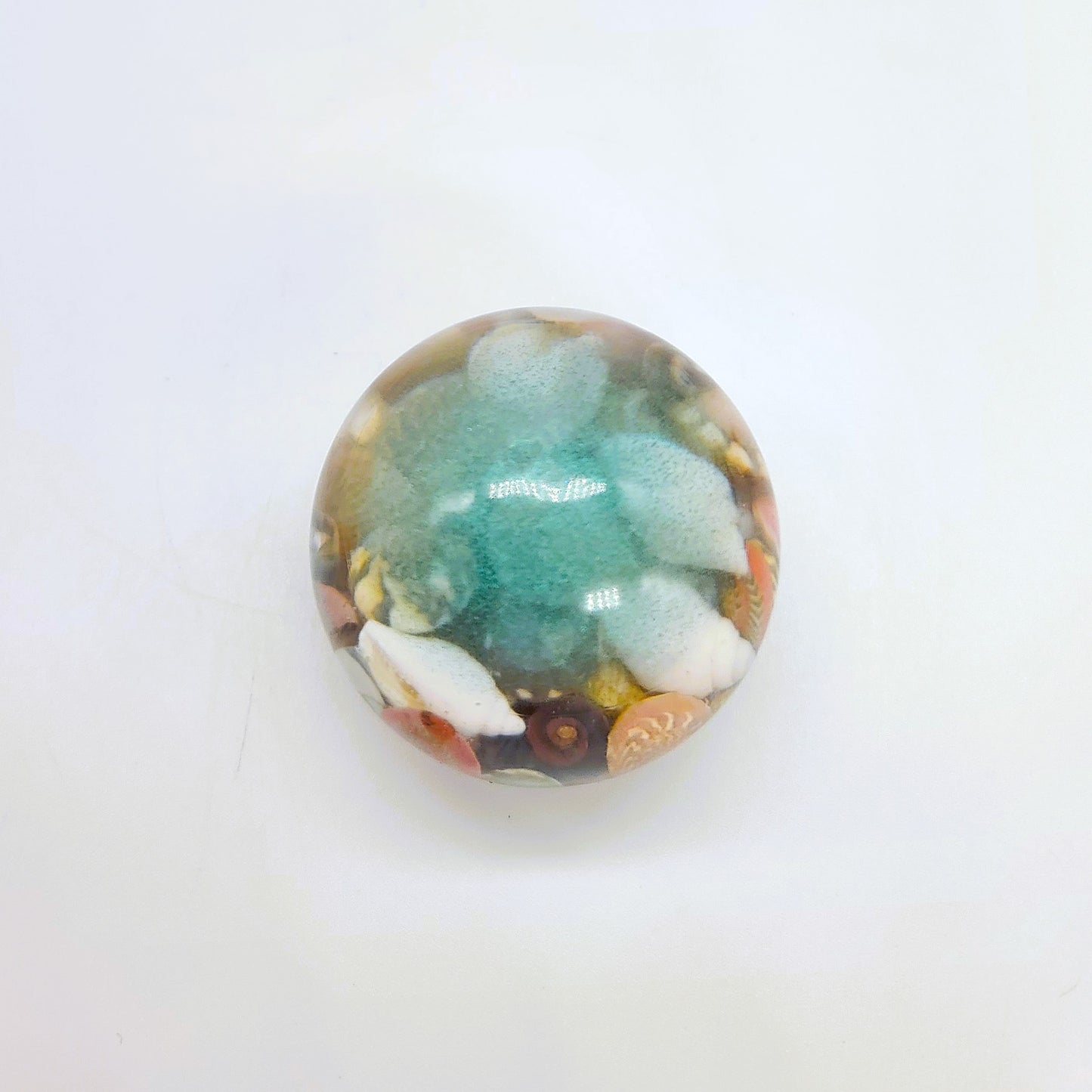 Tiny Ocean Themed Sphere Made w/ Eco-Friendly Epoxy Resin