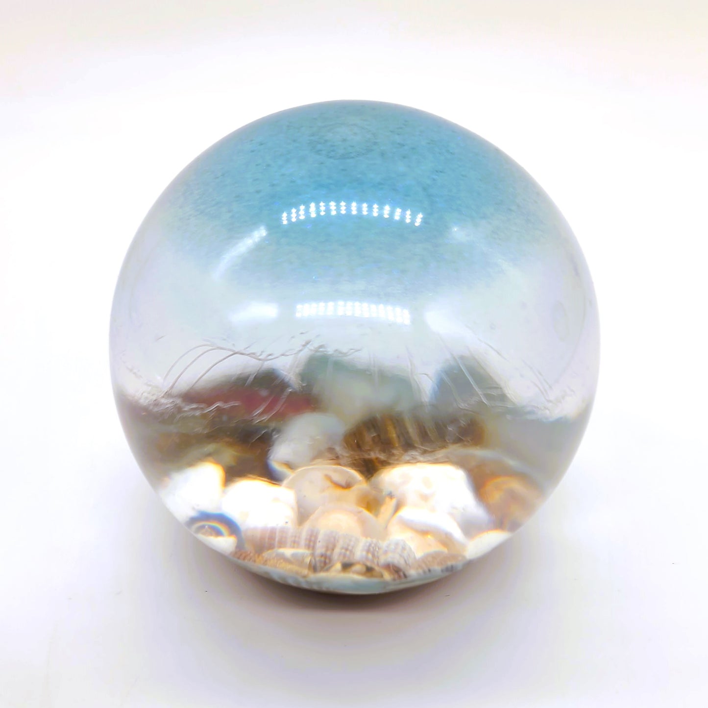 Ocean Themed Sphere Made w/ Eco-Friendly Epoxy Resin