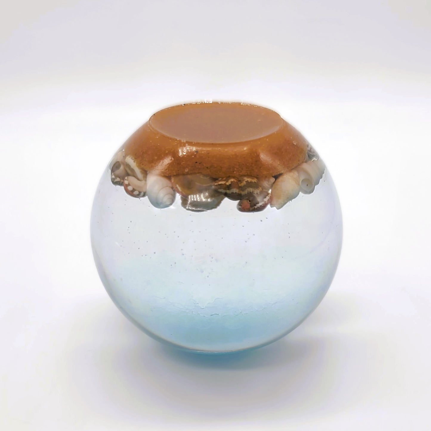Ocean Themed Sphere Made w/ Eco-Friendly Epoxy Resin