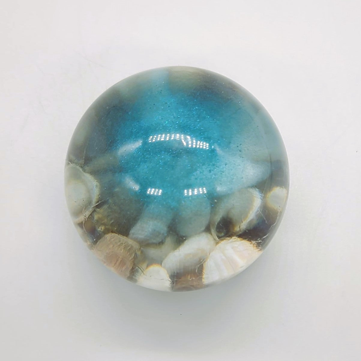 Ocean Themed Sphere Made w/ Eco-Friendly Epoxy Resin