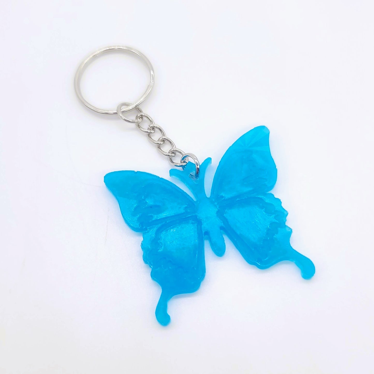 Small Eco-Friendly Holographic Resin Butterfly Key Chain