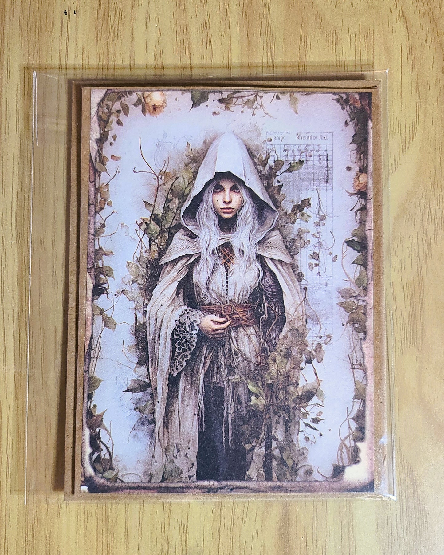 Spooky Gothic Witchy Halloween Greeting Card with Envelope