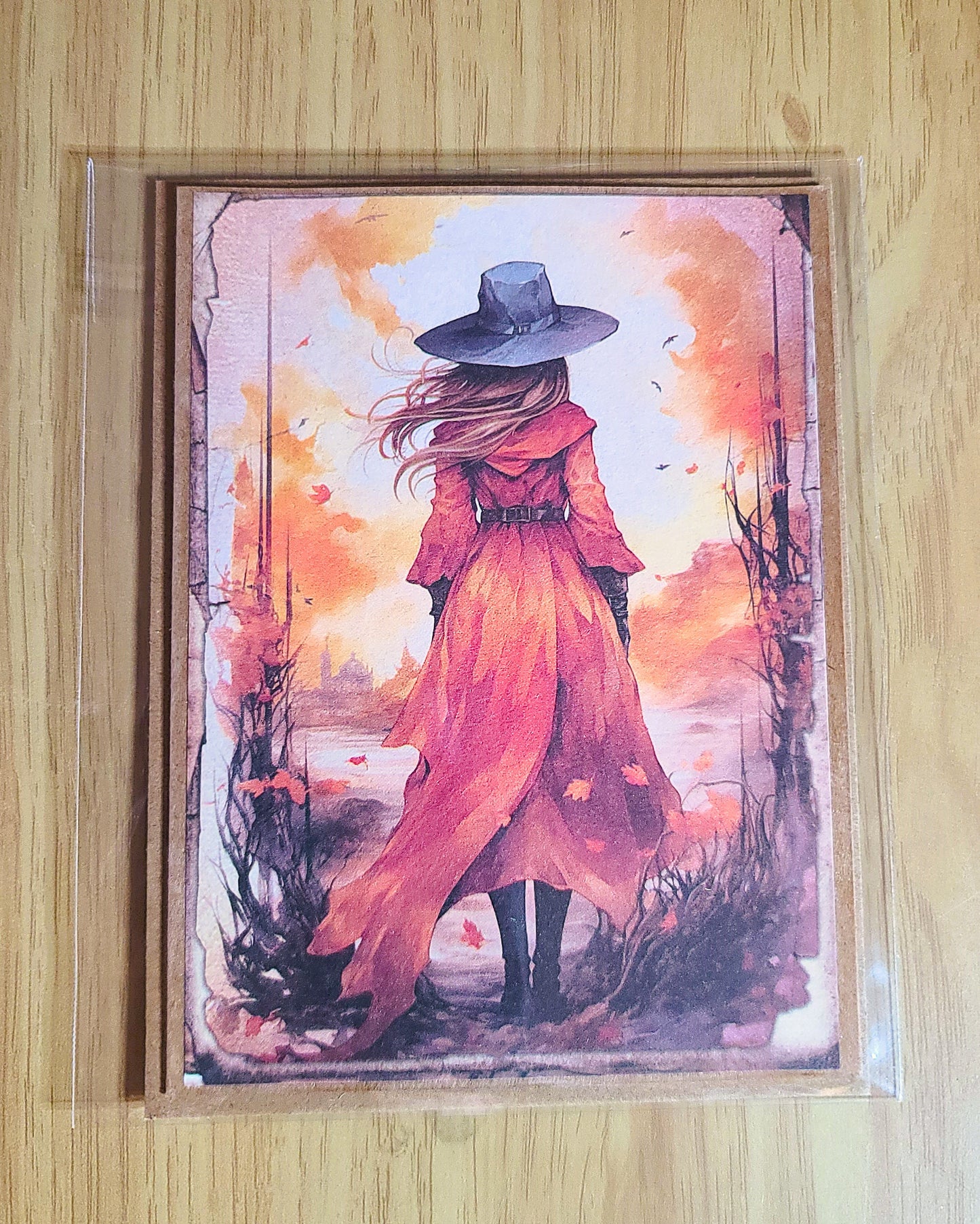 Spooky Gothic Witchy Halloween Greeting Card with Envelope