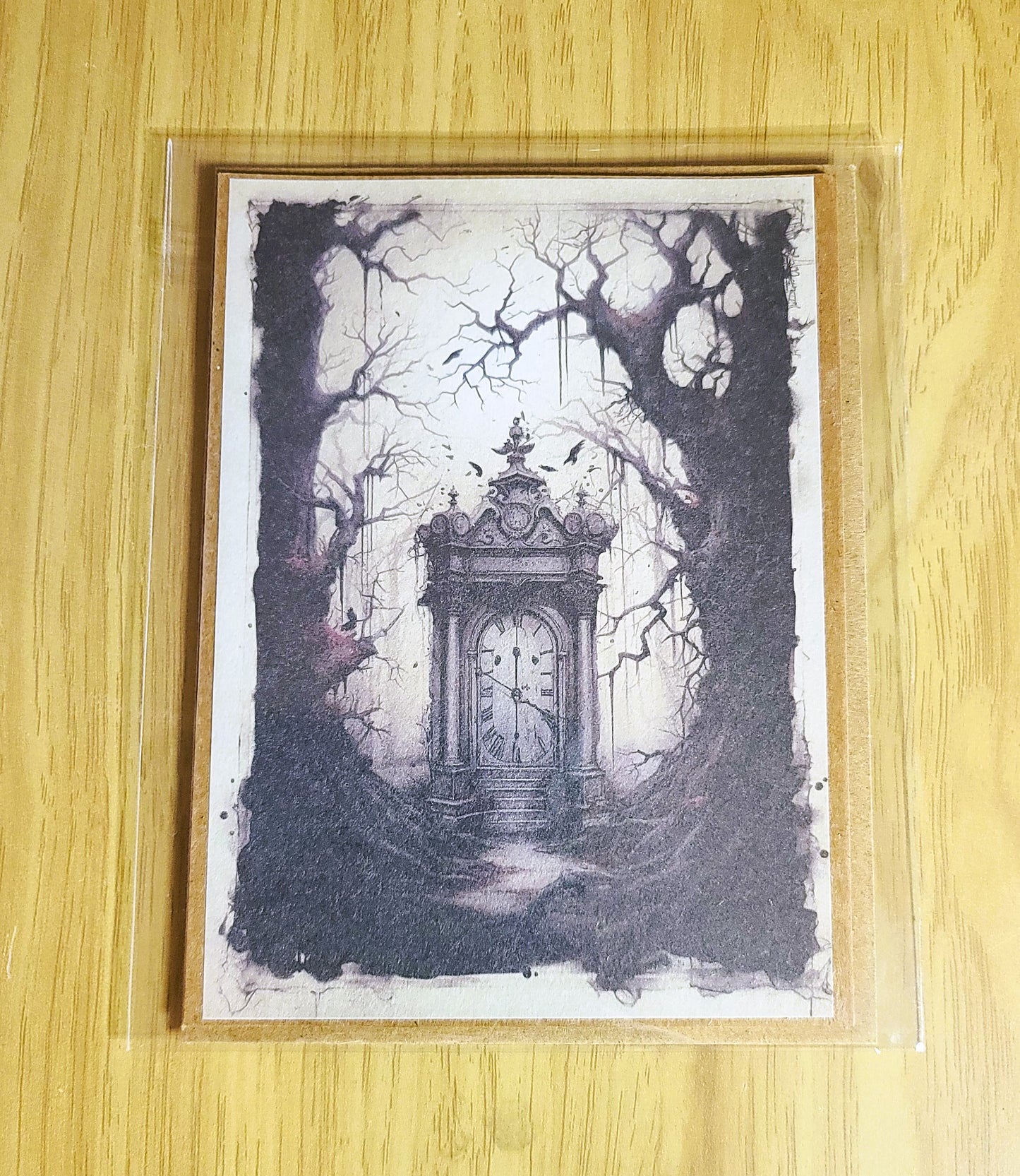 Spooky Gothic Witchy Halloween Greeting Card with Envelope