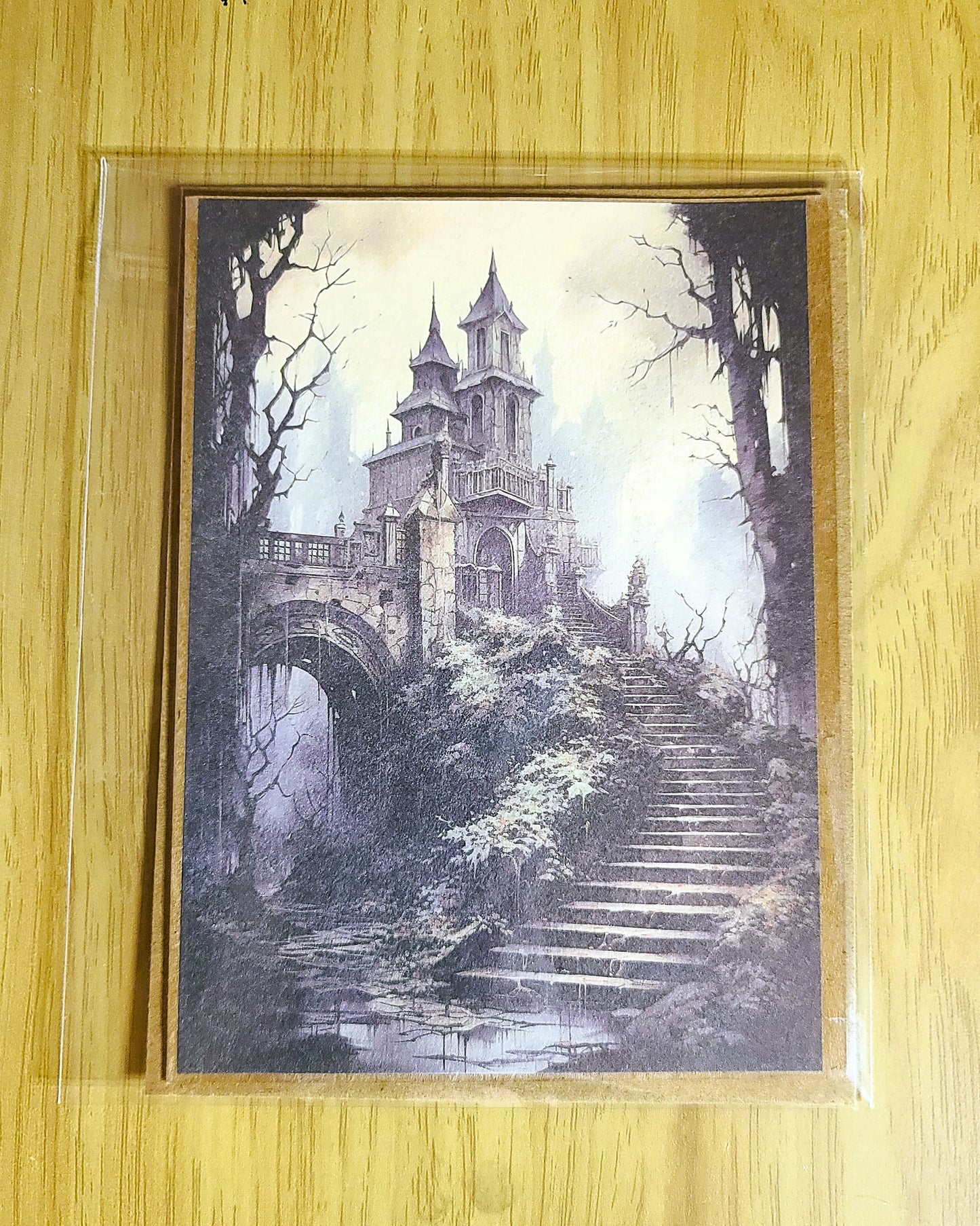 Spooky Gothic Witchy Halloween Greeting Card with Envelope