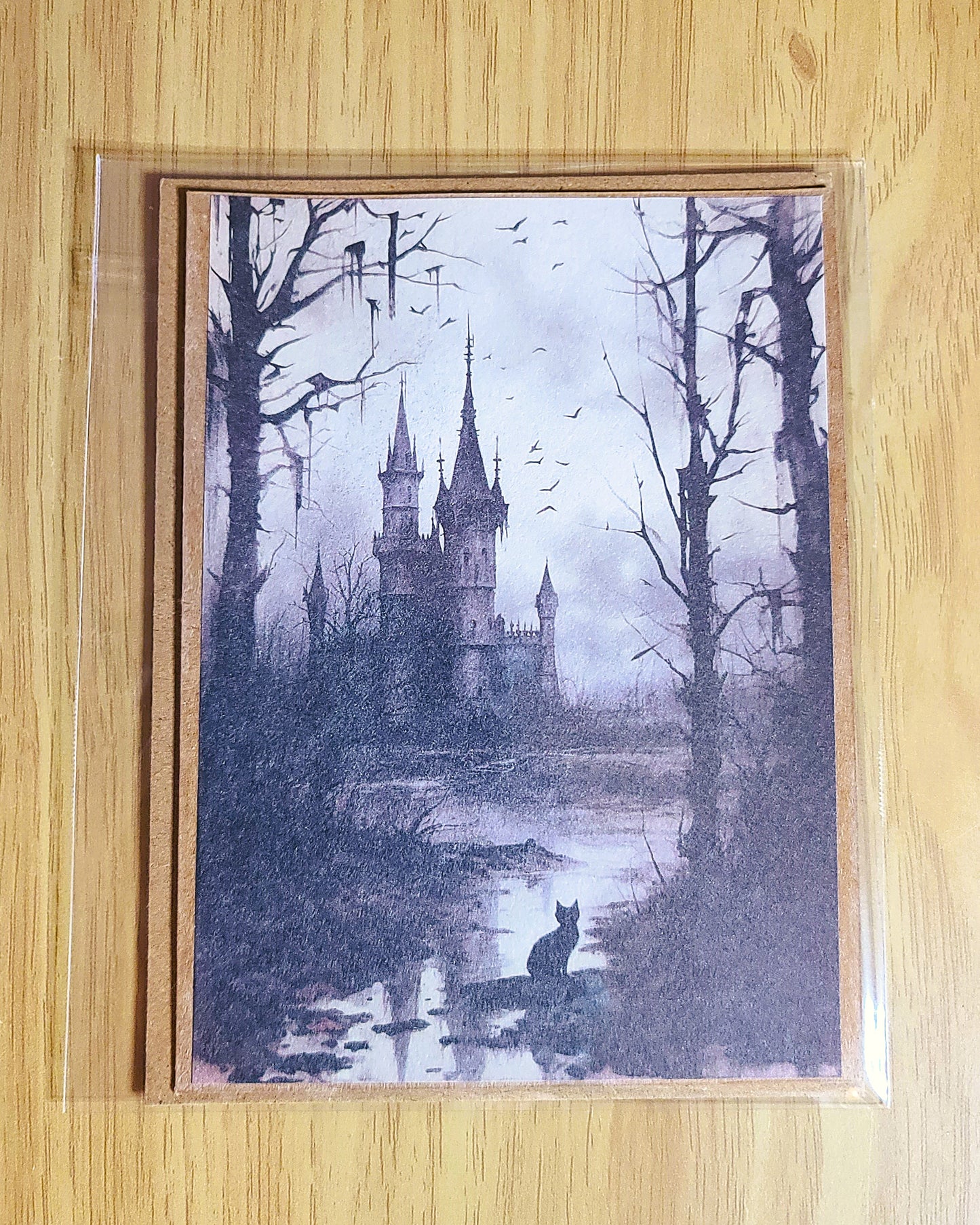 Spooky Gothic Witchy Halloween Greeting Card with Envelope