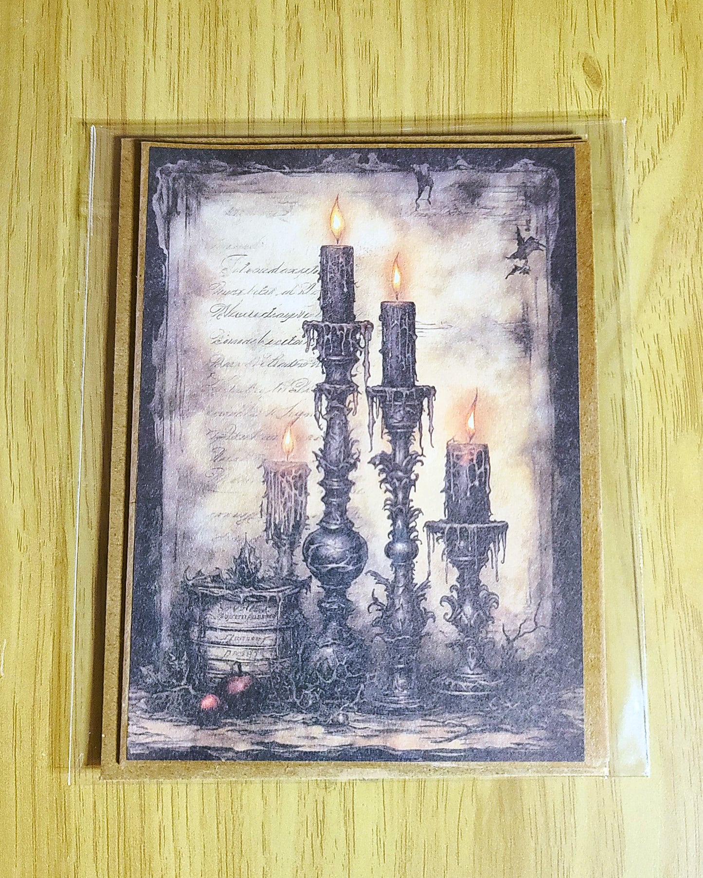 Spooky Gothic Witchy Halloween Greeting Card with Envelope