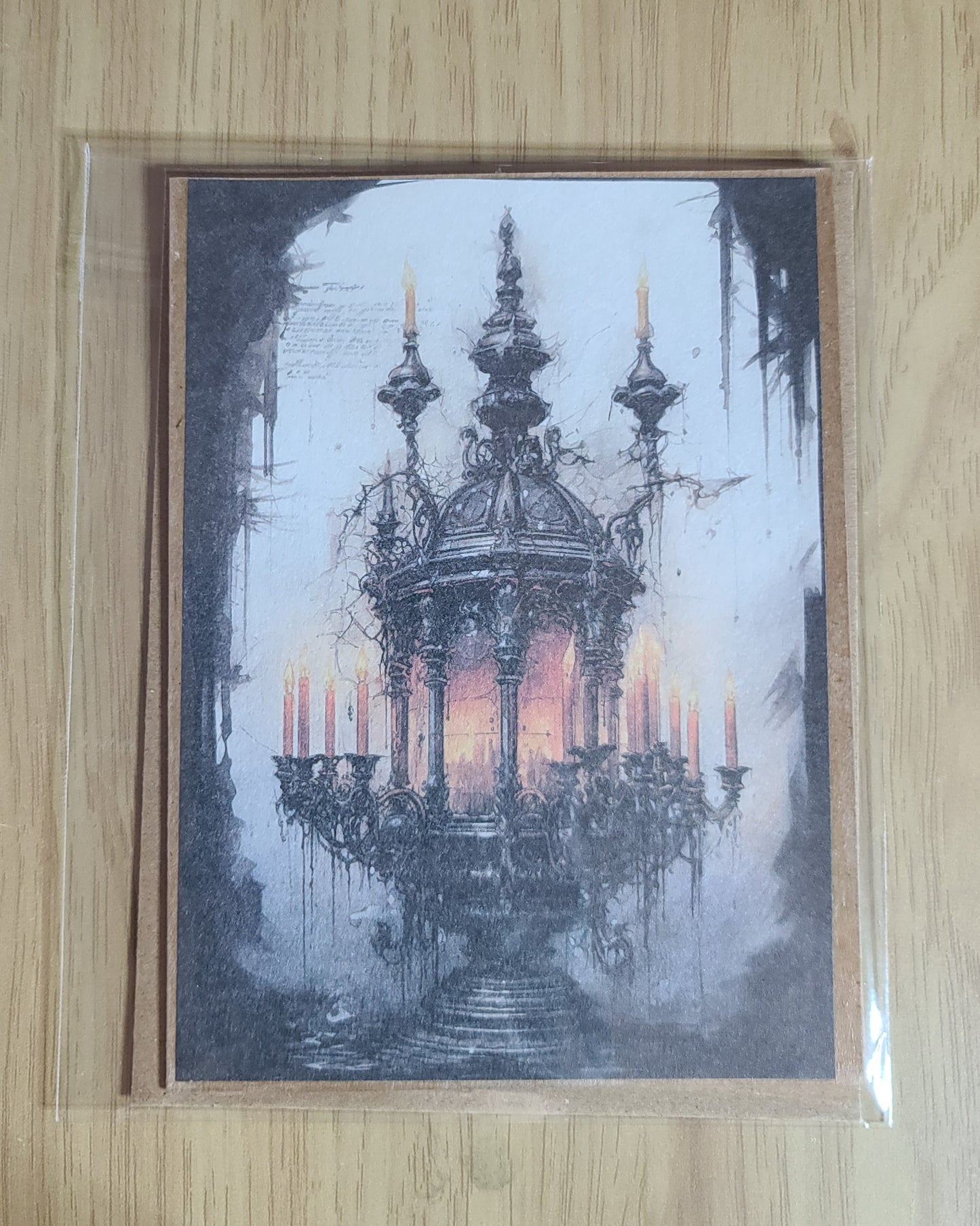 Spooky Gothic Witchy Halloween Greeting Card with Envelope