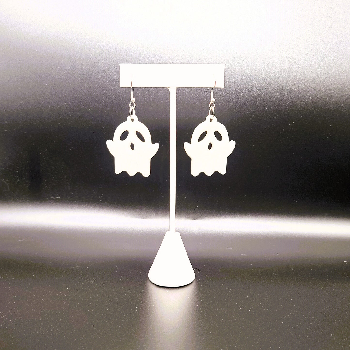 Holographic Spooky Halloween Ghost Earrings - Eco-Friendly Resin