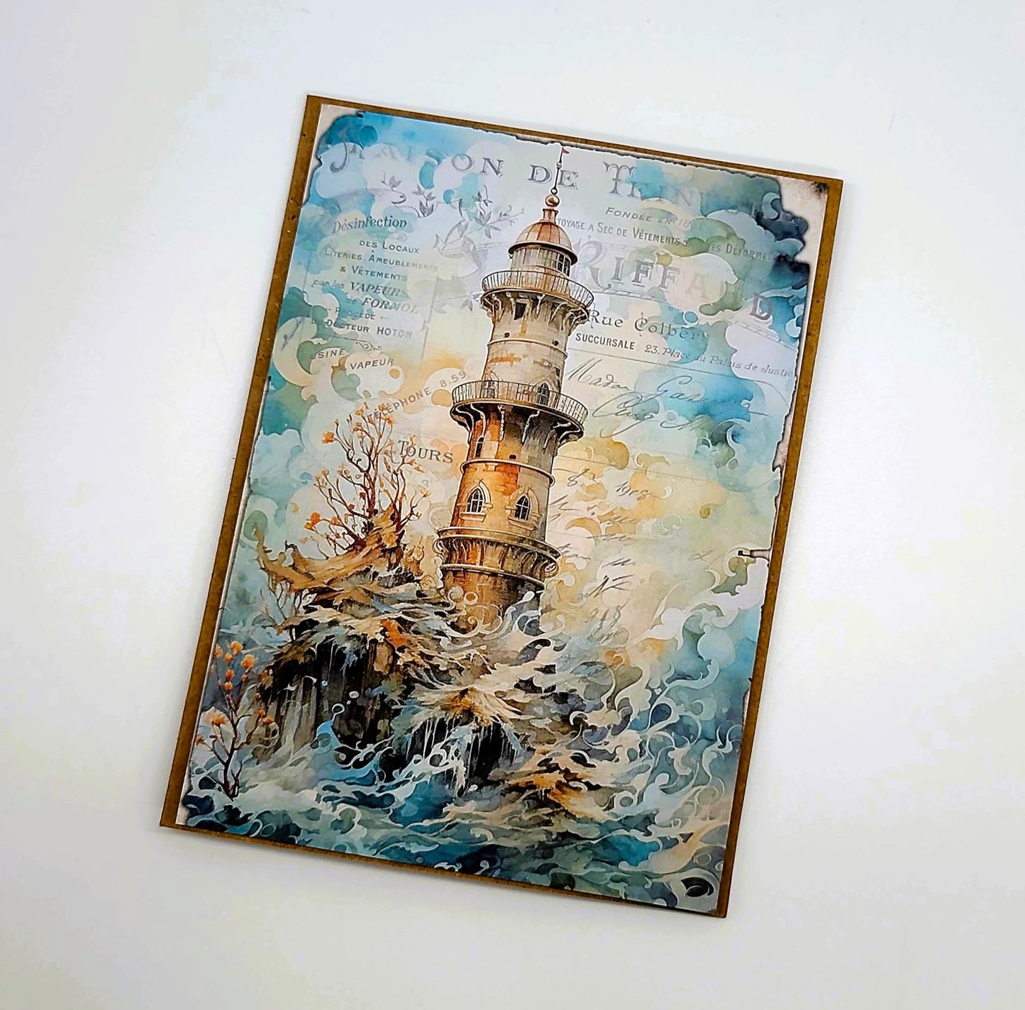 Mythology Fantasy Ocean Sea Mermaid Greeting Note Card w/ Envelope