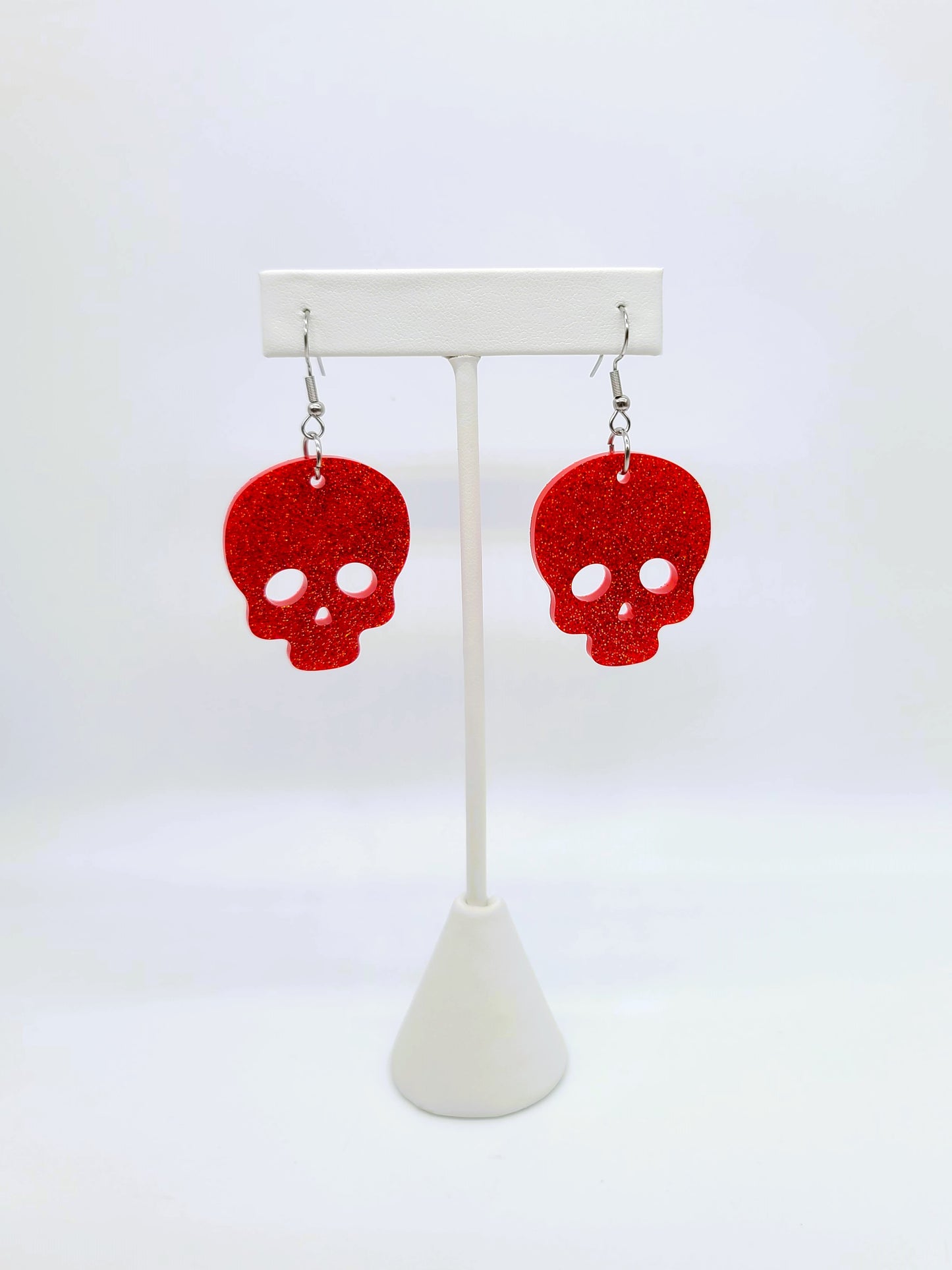 Spooky Halloween Skull Earrings - Eco-Friendly Resin