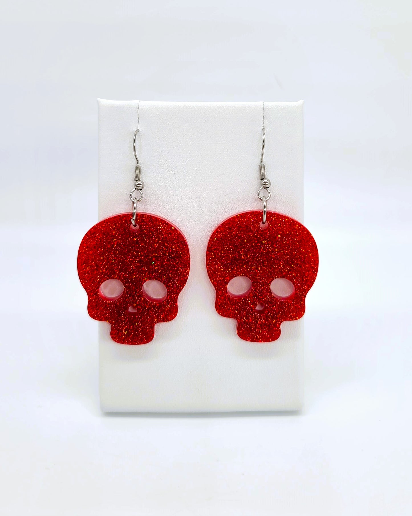 Spooky Halloween Skull Earrings - Eco-Friendly Resin