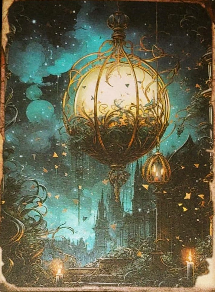 Blue Witches - Set of 10 4" x 6" Decoupage Wood Wall Panels
