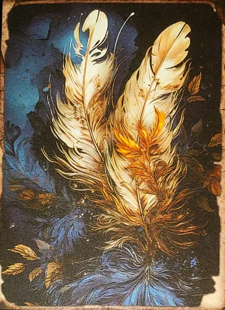 Blue Witches - Set of 10 4" x 6" Decoupage Wood Wall Panels