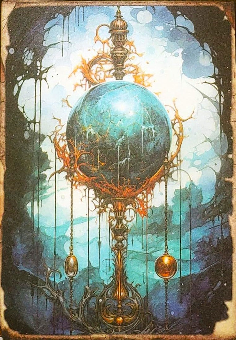 Blue Witches - Set of 10 4" x 6" Decoupage Wood Wall Panels