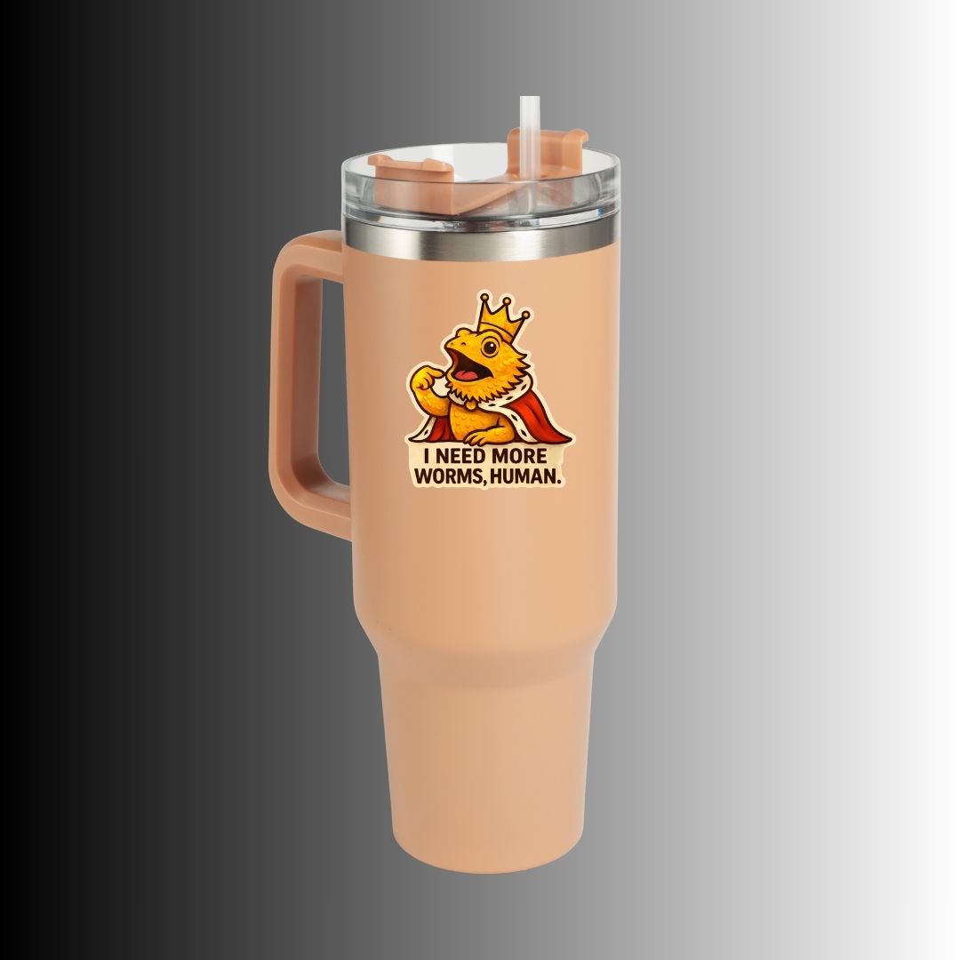 "I Demand More Worms, Human." Bearded Dragon Lizard Sticker