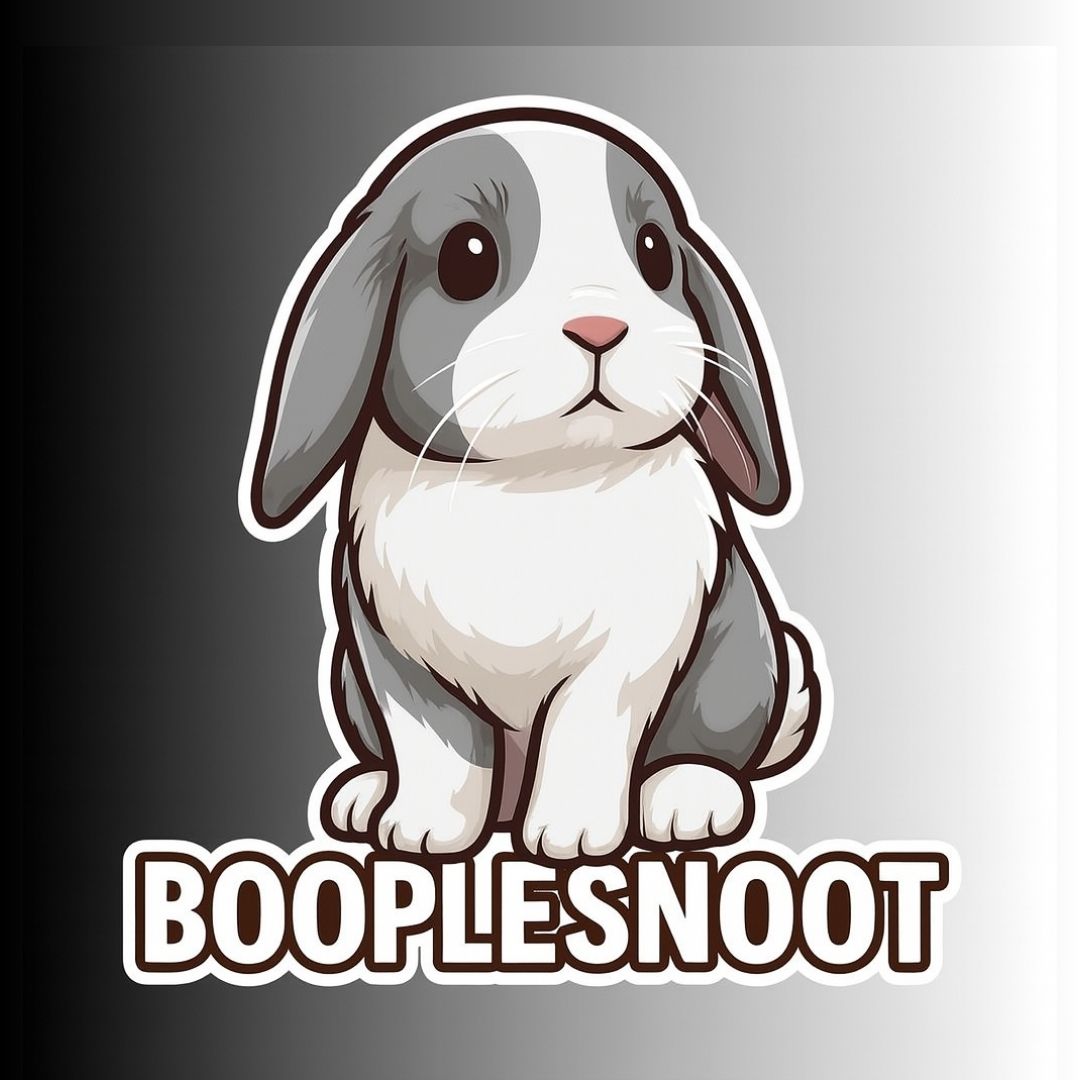 "BOOPLESNOOT" Cute Funny Holland Lop Bunny Rabbit Sticker