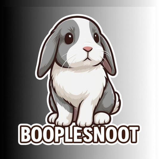 "BOOPLESNOOT" Cute Funny Holland Lop Bunny Rabbit Sticker