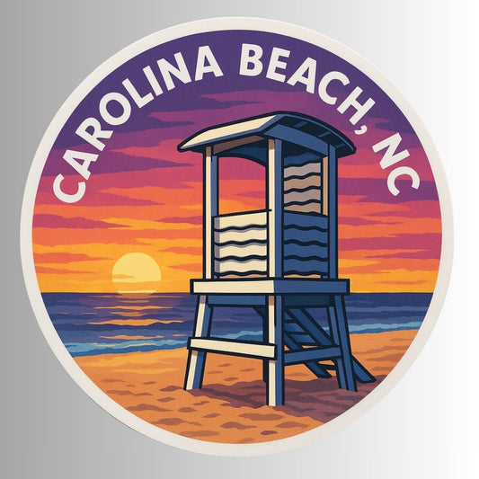 Carolina Beach, NC Lifeguard Stand Sticker