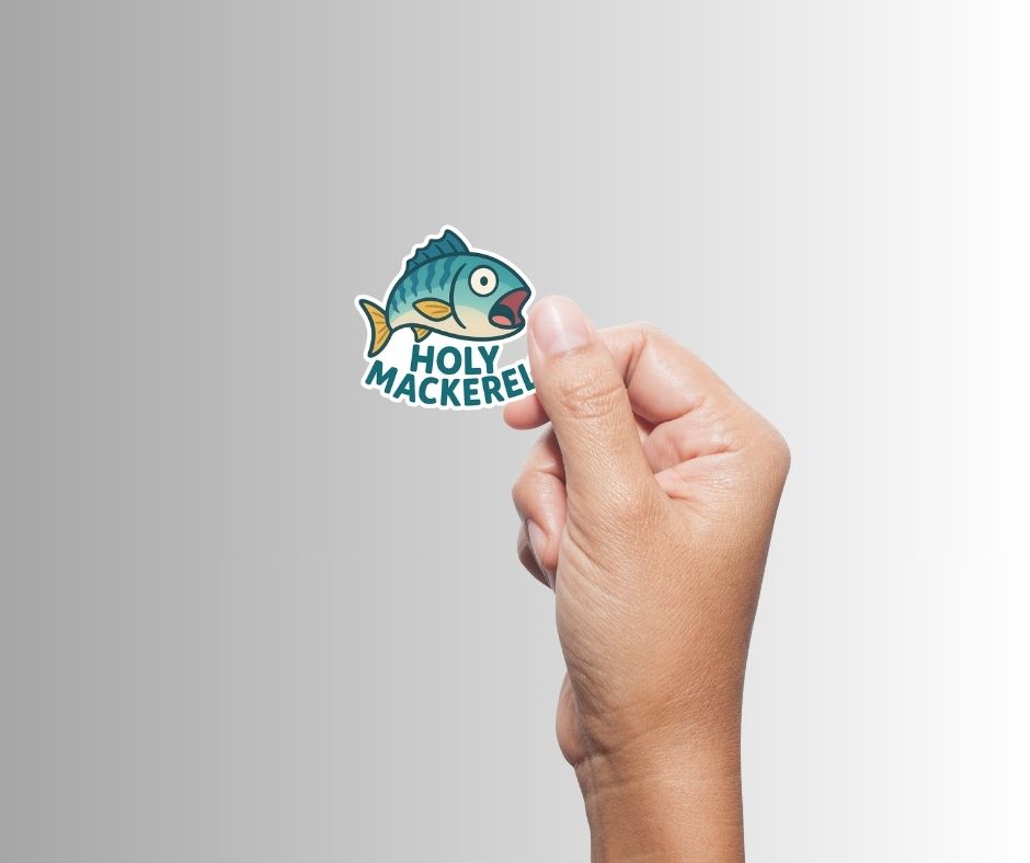"Holy Mackerel" Funny Sarcastic Fish Sticker