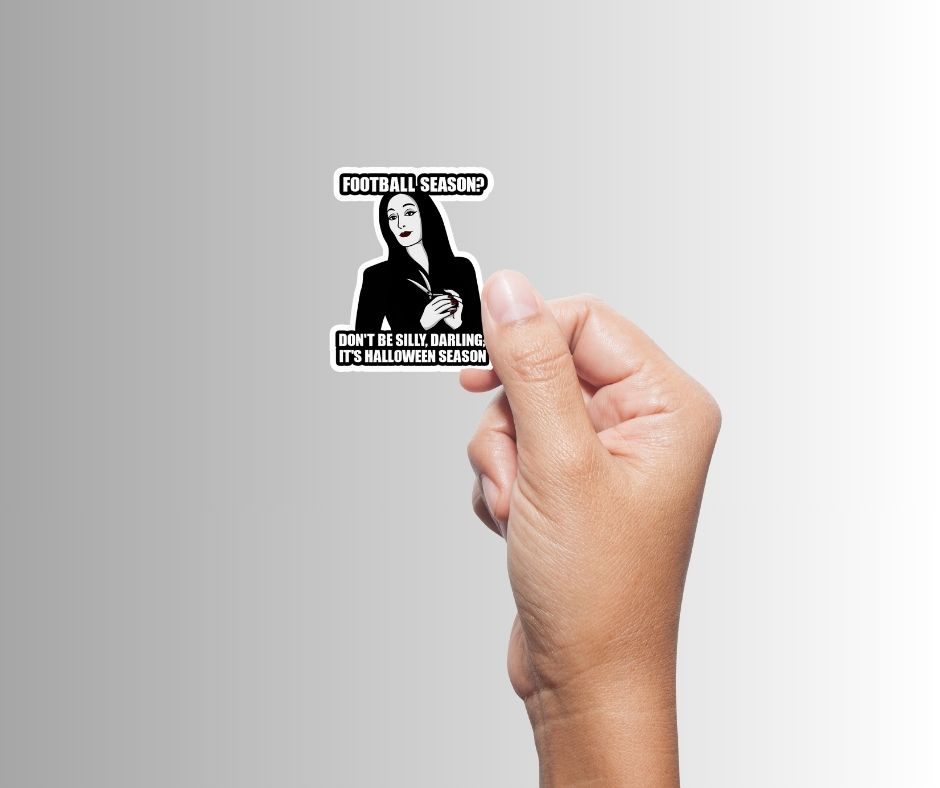 Funny Spooky Addams Family Morticia Halloween Sticker