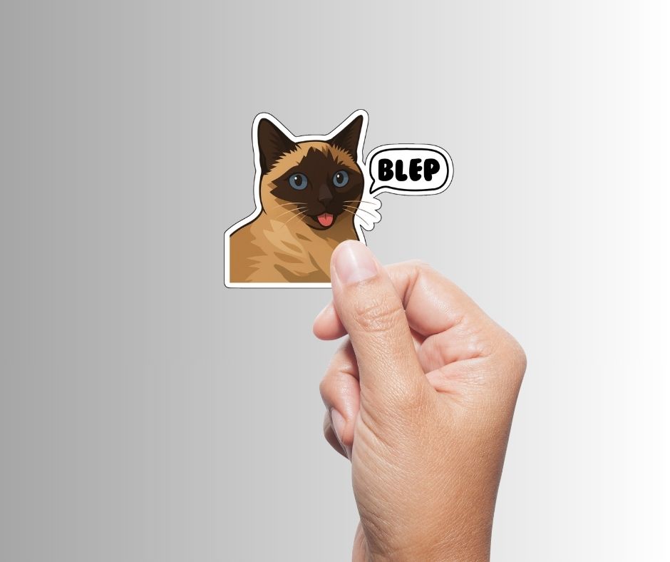 "BLEP" Sarcastic Cat Sticker