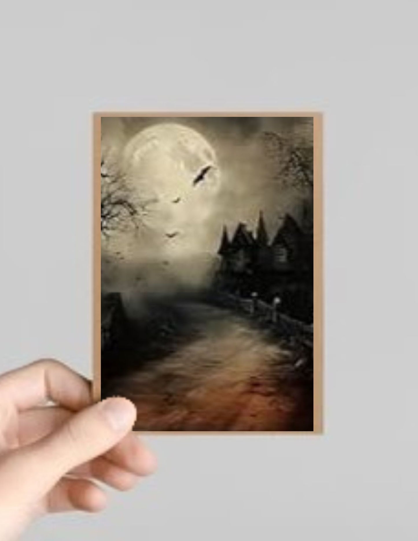 Spooky Gothic Castles Halloween Greeting Card with Envelope